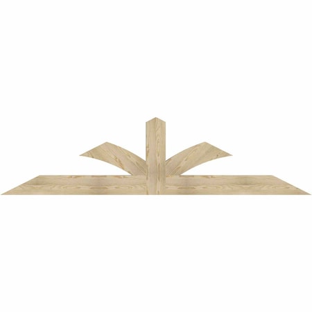 Ekena Millwork Richland Rough Sawn Timber Gable Bracket, Douglas Fir, 96"W x 24"H x 4"D x 6"F, 6/12 Pitch GBW096X24X0406RIC00RDF